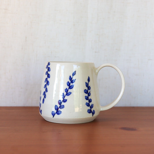 Blue Leaf Mug #1