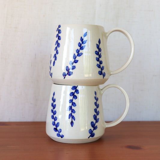 Blue Leaf Mug #1