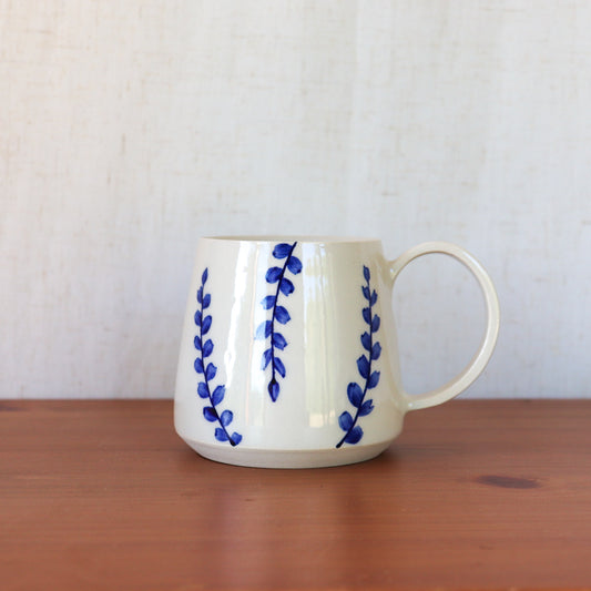 Blue Leaf Mug #2