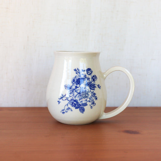 Floral Blue Mug