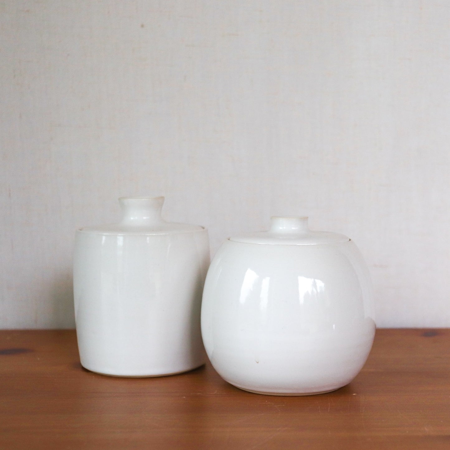 Glossy White Lidded Jar #2