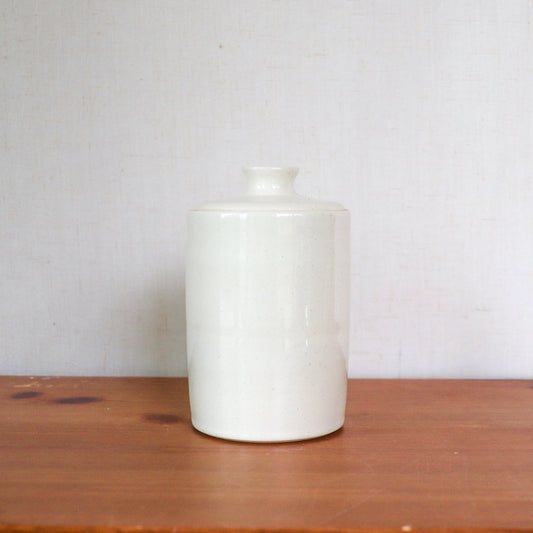 Cream Glazed Lidded Jar