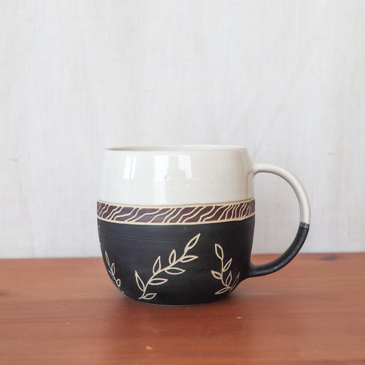 7. Carved Leaf Mug #1