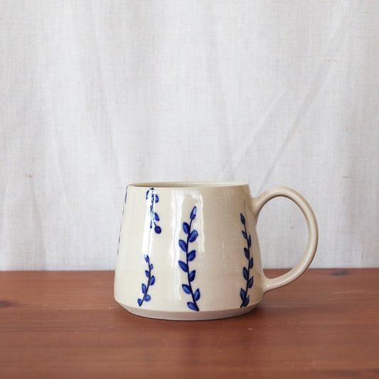 Blue Leaf Mug