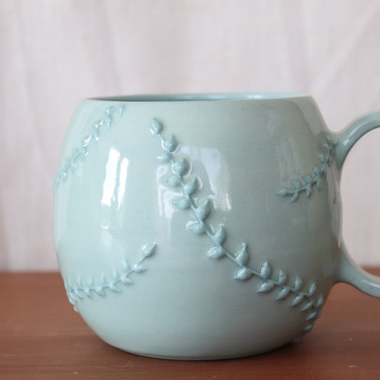 Robin Egg Glazed Coral Mug