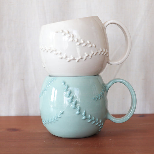 White Glazed Coral Mug